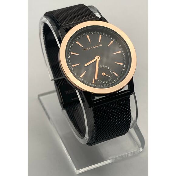 Vince Camuto Women's Watch 34mm Stainless Steel Mesh Band - New Battery WR 100ft - Picture 4 of 9